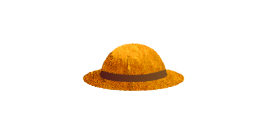 麦わら帽子のイラスト