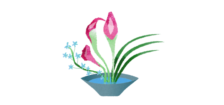 いけばなのイラスト