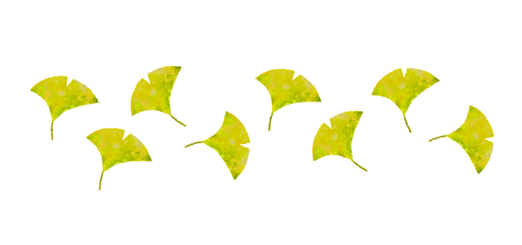 いちょうの葉のパターンイラスト