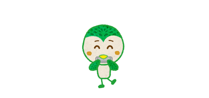 ハーモニカを吹く鳥さんのイラスト