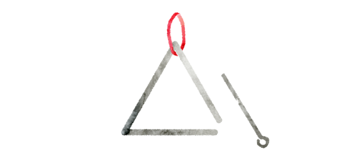 トライアングルのイラスト