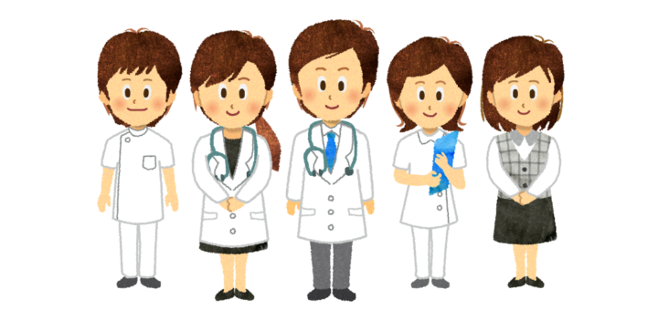 【無料素材】医療スタッフ・医療従事者のイラスト