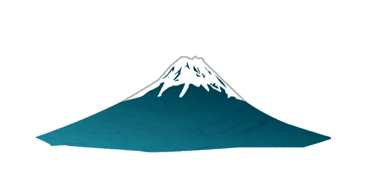 雪化粧した富士山のイラスト