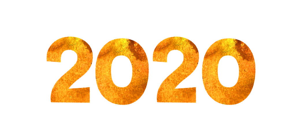 お正月素材 2020年の数字イラスト