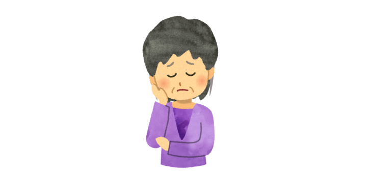 困ったどうしようの高齢者のイラスト