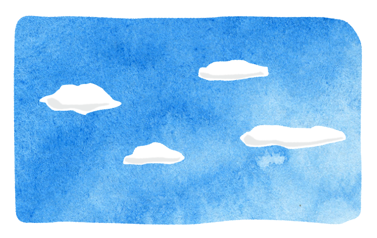【無料素材】空に浮かぶ雲のイラスト
