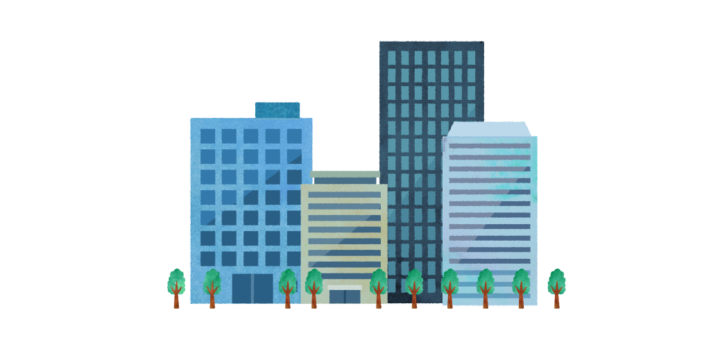 ビル群のイラスト