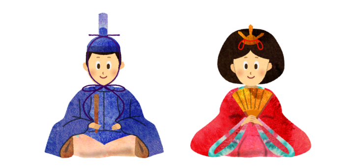 お内裏様とお雛様のイラスト