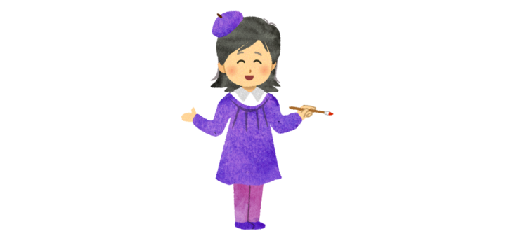 絵画教室の先生のイラスト