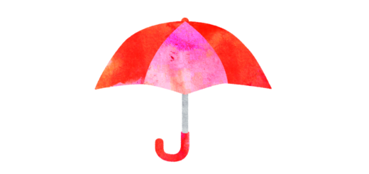 カラフルな傘のイラスト