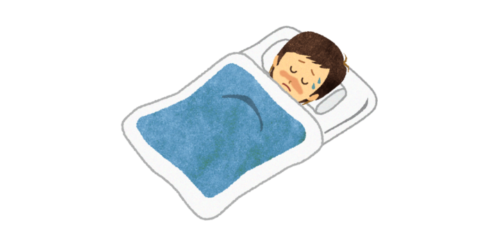 慢性疾患を抱える男性のイラスト