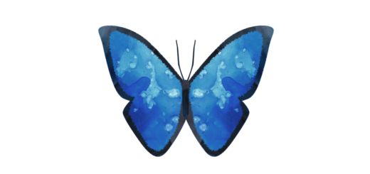 青い蝶のイラスト