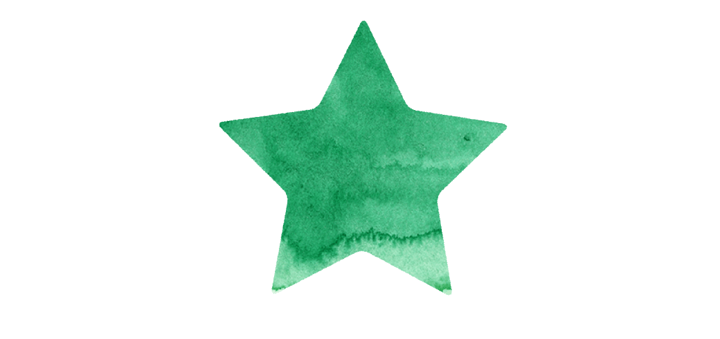 緑の星のイラスト