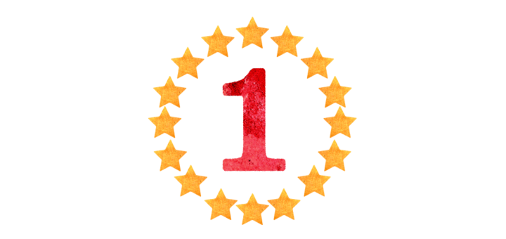 1位マークのイラスト