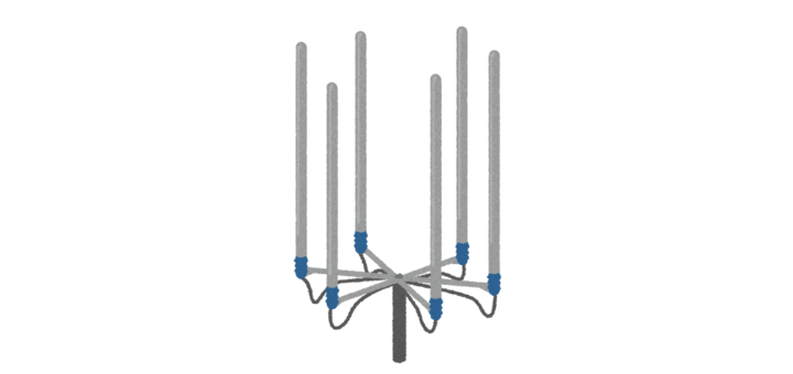 携帯基地局ビル屋上タイプのイラスト