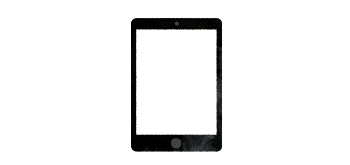 アイパット端末の白画面イラスト