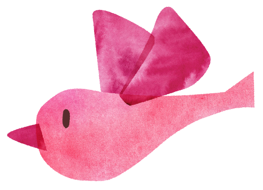【無料素材】ピンクの鳥のイラスト