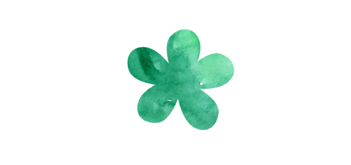 緑色のお花のイラスト