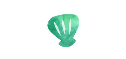 緑の貝のイラスト