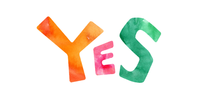 YESの文字イラスト