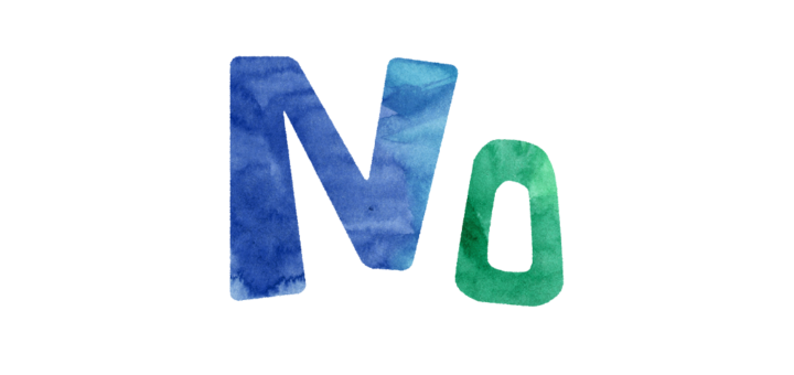 ノーダメの文字イラスト