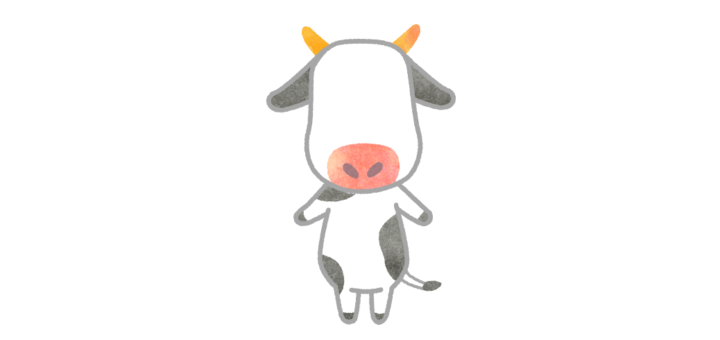 顔を自由にできる年賀状用丑年イラスト