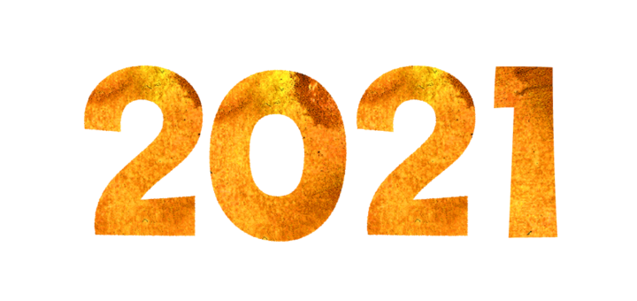 西暦の数字イラスト【2021年】