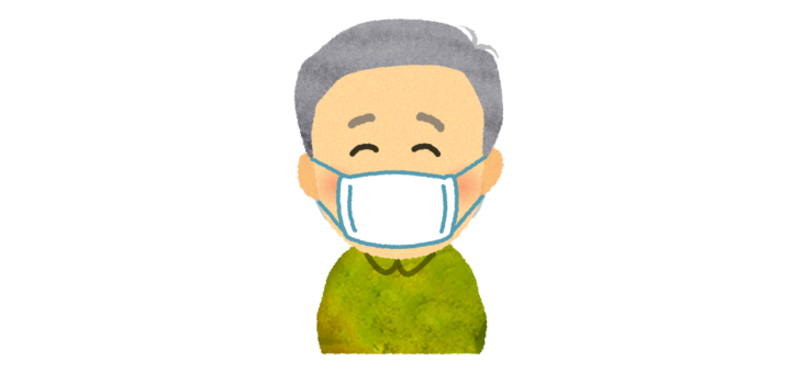 マスクを付けた紳士のイラスト