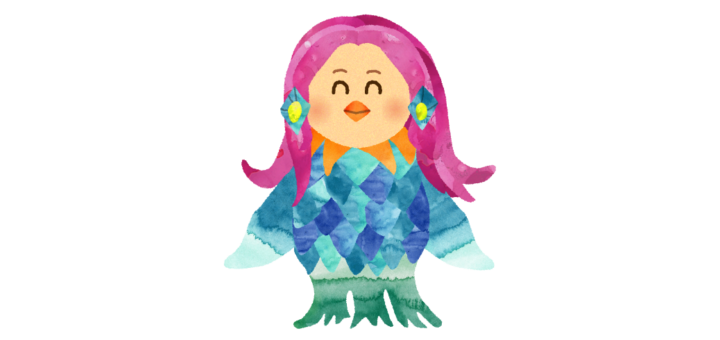 妖怪アマビエのイラスト