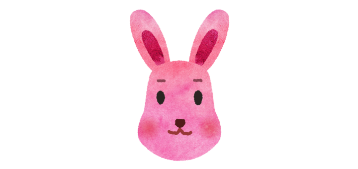 ウサギのお面のイラスト