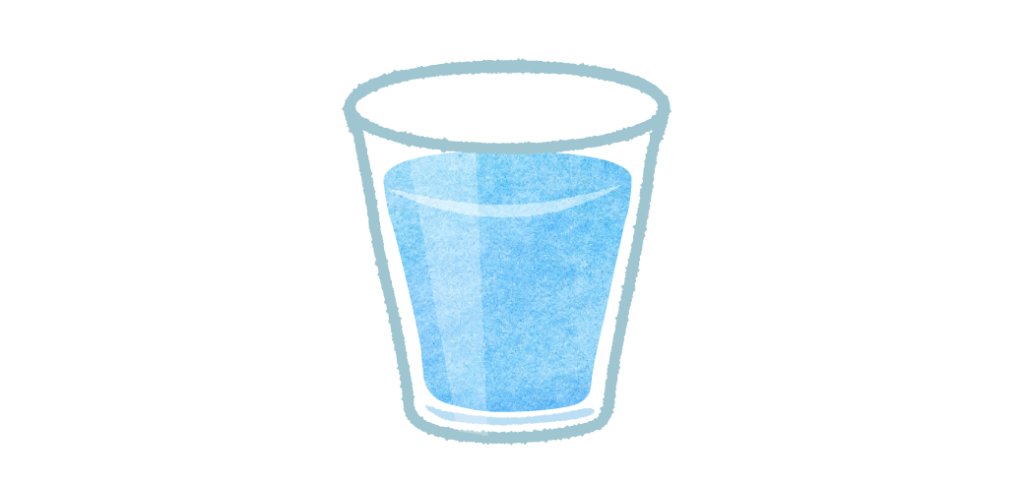 グラスに入った水のイラスト