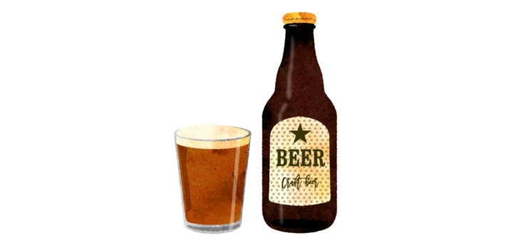 グラスとビール