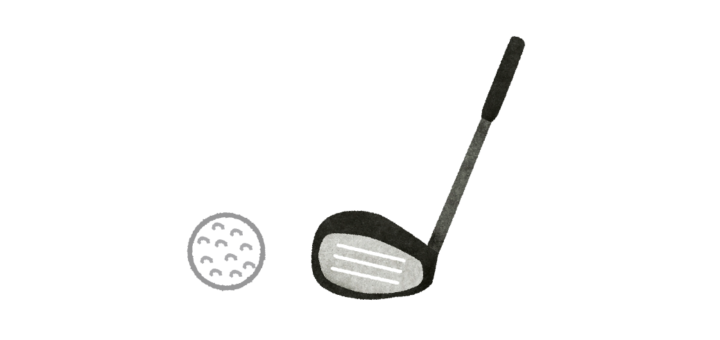 ゴルフのドライバーのイラスト