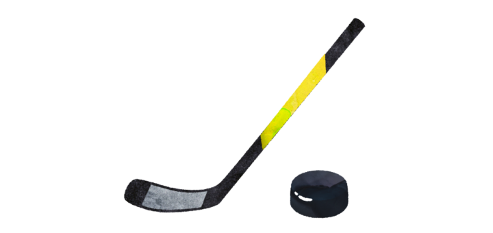 アイスホッケーのマレットのイラスト