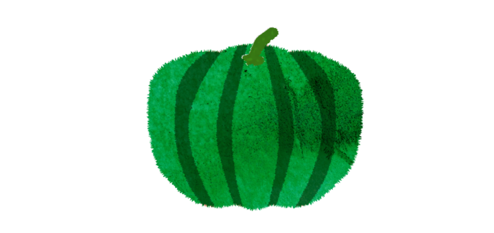 緑カボチャのイラスト