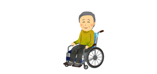 車椅子に乗る男性のイラスト