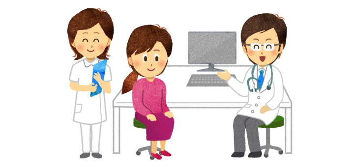 診察中のイラスト