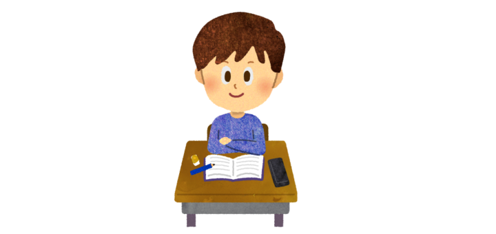 腕組みする生徒