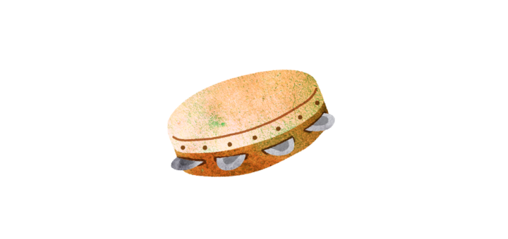 タンバリンのイラスト