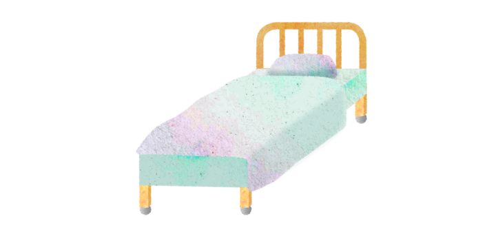 病院のベッドのイラスト