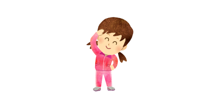 ピンクのジャージの女の子