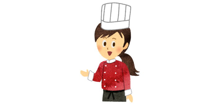 案内するシェフ