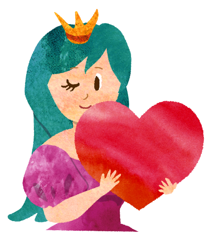 ウインクするお嬢様